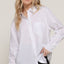 Long Sleeve Linen Blend Shirt- OS