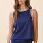 Contrast Trim Detail Sleeveless Athletic Top