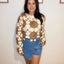 Crochet Flower Pattern Pullover - OS
