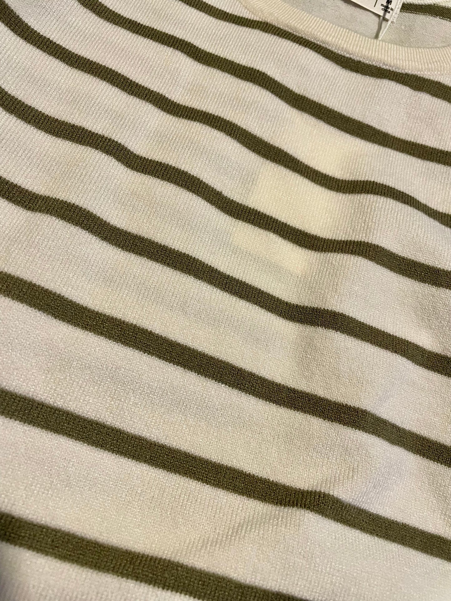 Sleeveless Round Neck Stripe Spring Sweater-OS