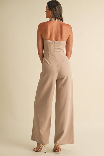 Sleeveless Halter Neck Jumpsuit