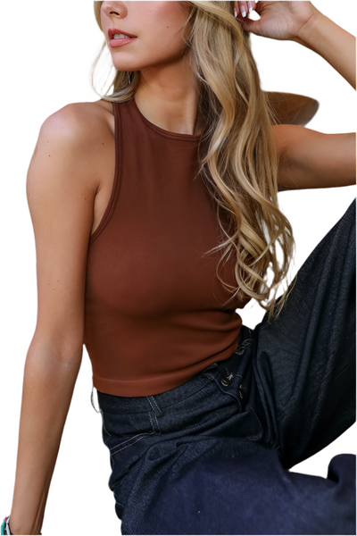 High Neck Racerback Top