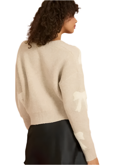 All over bow crop cardigan 