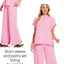 Pink Short Sleeve Tee & Pants Set