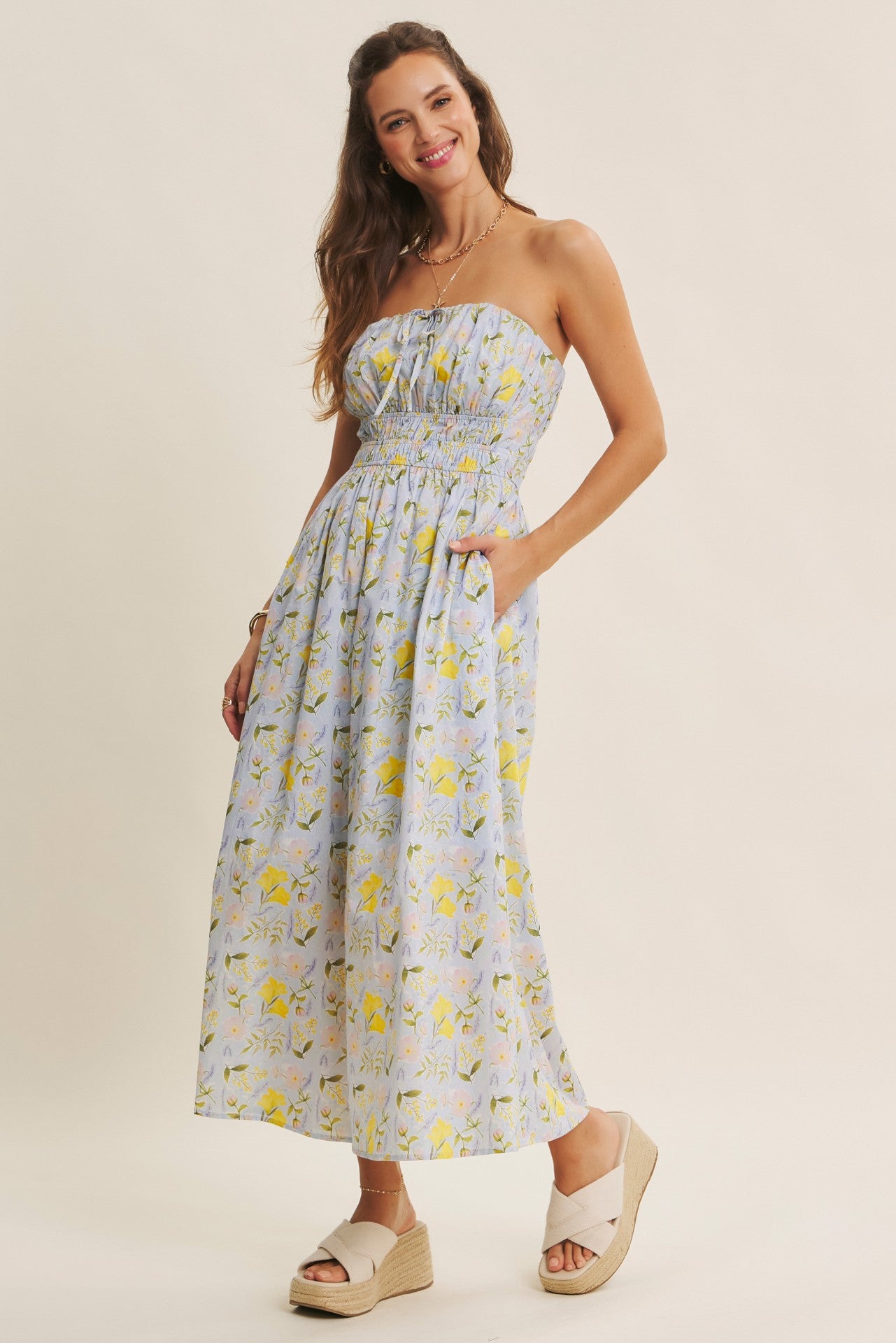 Lemon Blossom Tube Dress