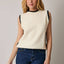 MOCK NECK SLEEVELESS SWEATER TOP - OS