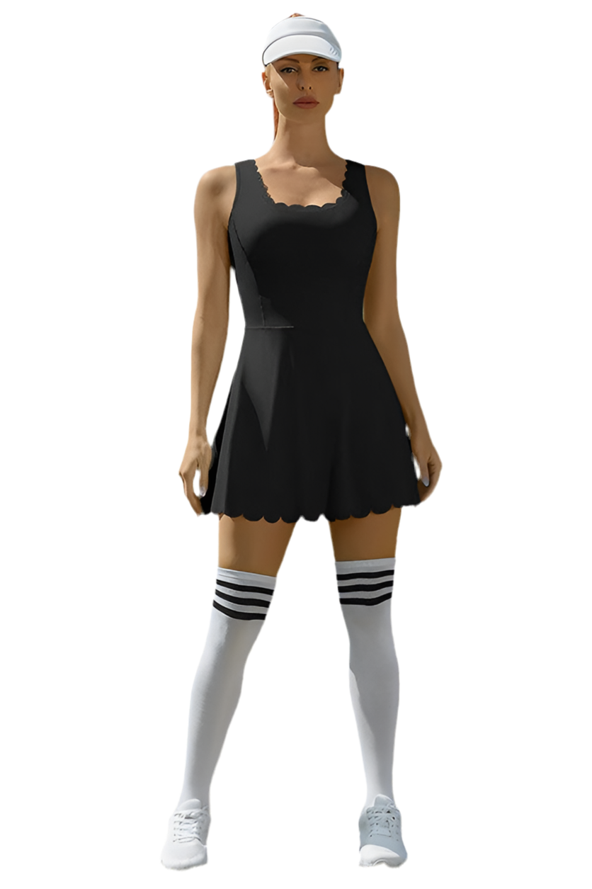 Women Workout Golf Tennis Dress with Shorts Pocket