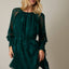 Emerald Long Sleeve Mini Dress