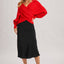 WRAP CROSSOVER RIBBED FUZZY KNIT SWEATER PULLOVER- OS