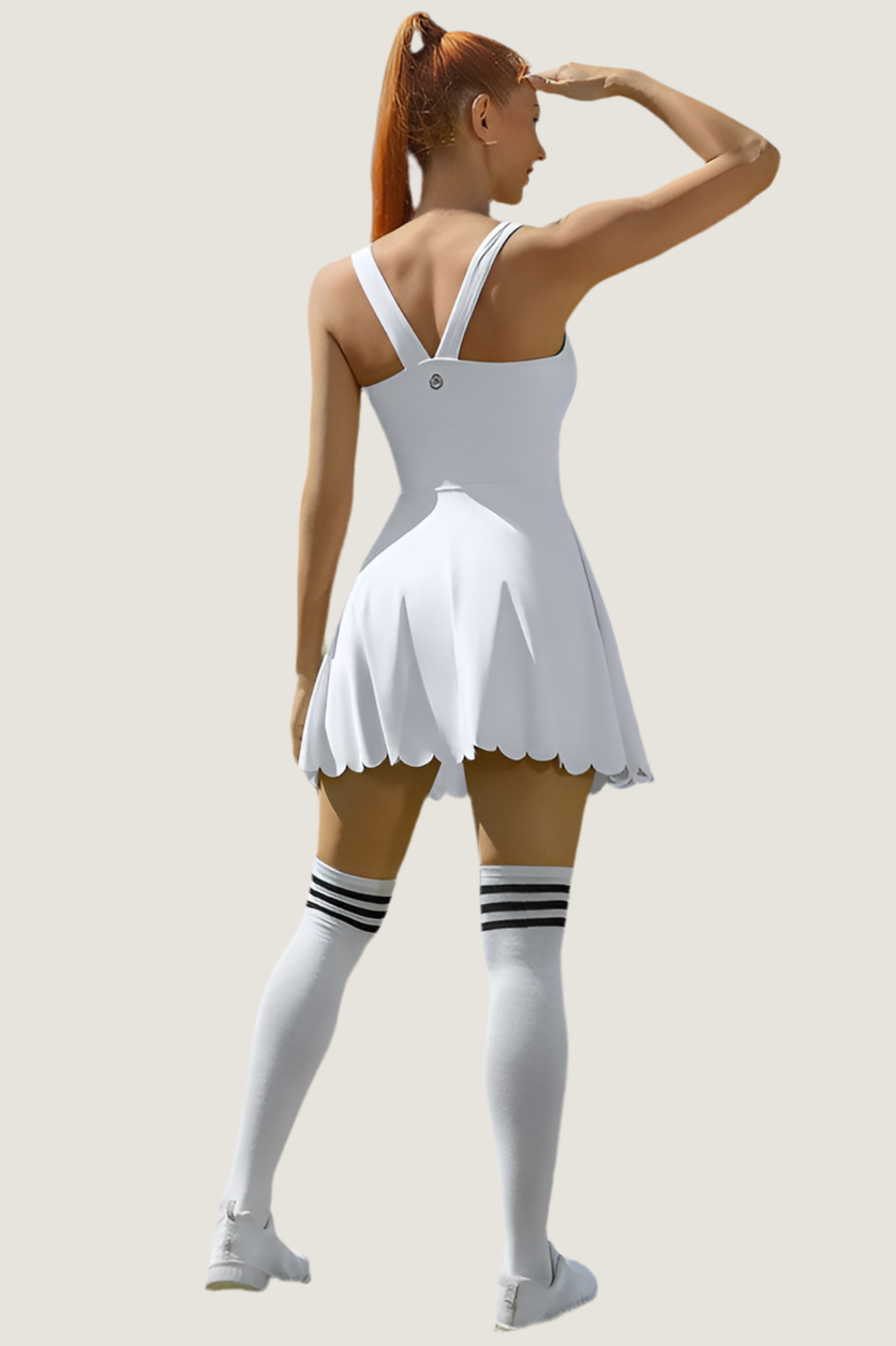 Women Workout Golf Tennis Dress with Shorts Pocket