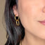 Interlocked Oval Pendant Earrings -OS
