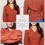 Rust Long Sleeve Blouse- OS