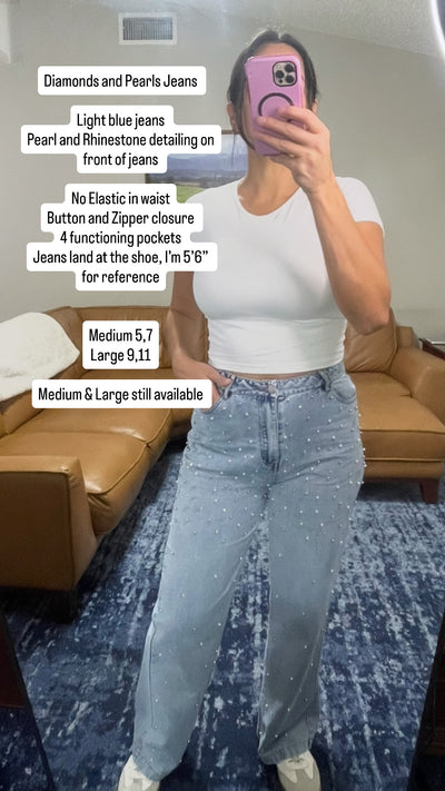 Diamonds and Pearls Jeans - OS