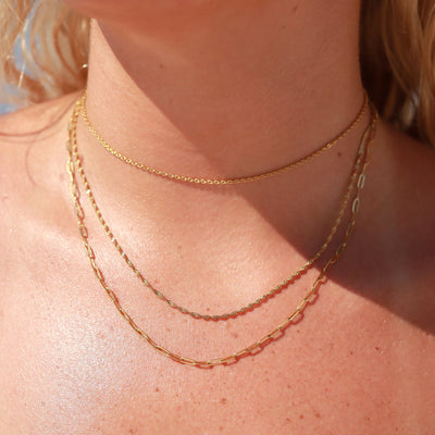 18K Gold Plated Singapore Chain Necklace