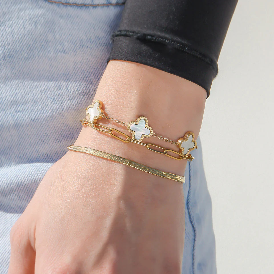 Herringbone Chain Bracelet-OS