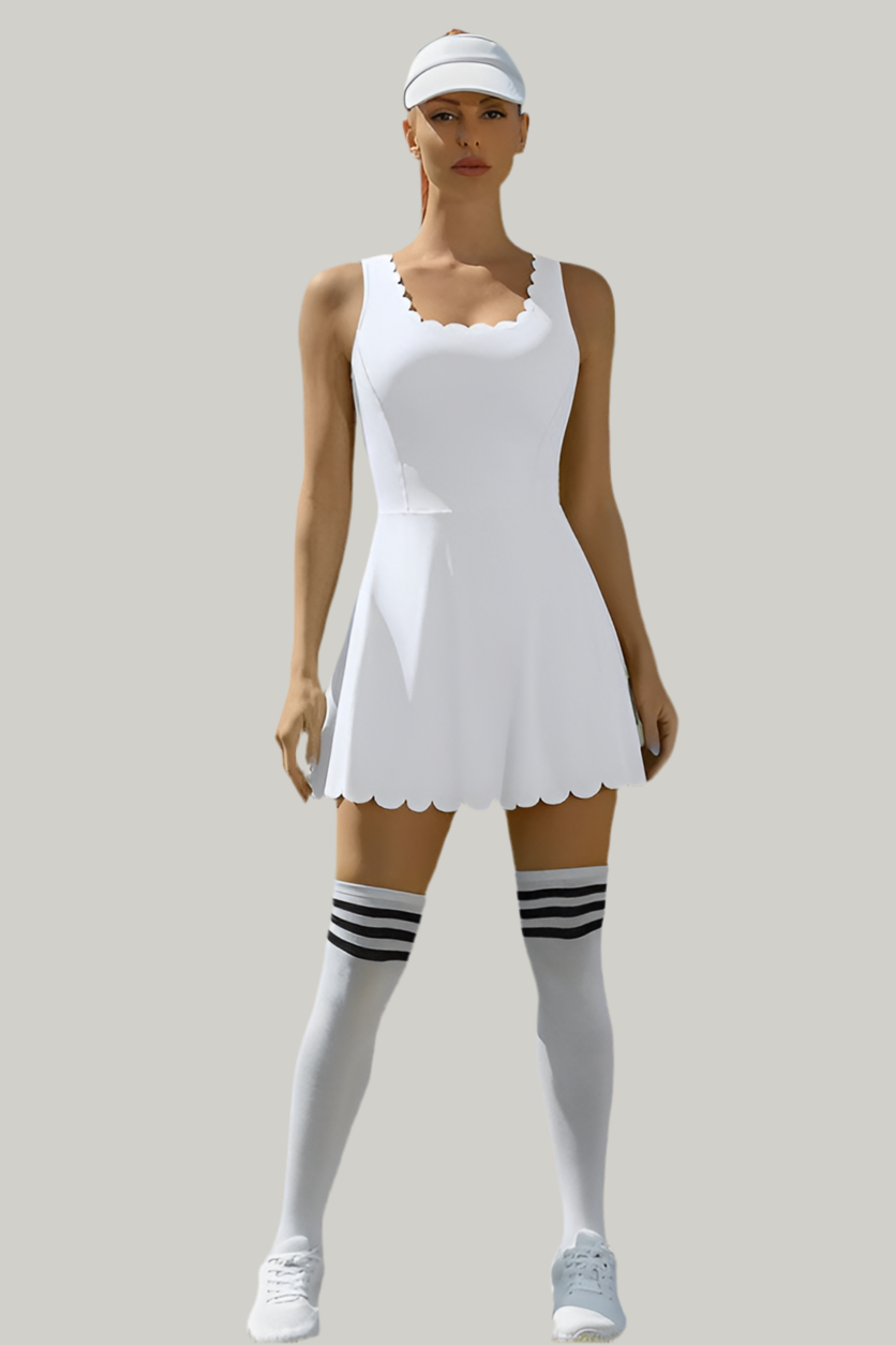 Women Workout Golf Tennis Dress with Shorts Pocket