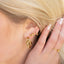 18K Gold Plated Bow Stud Earrings -OS