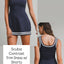 Scuba Contrast Trim Dress With Shorts