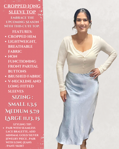 Cropped Long Sleeve Top