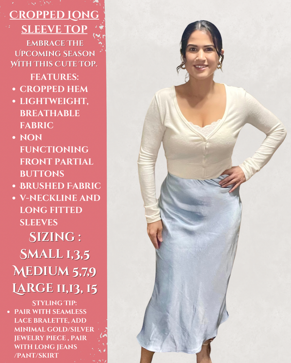 Cropped Long Sleeve Top