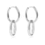 Interlocked Oval Pendant Earrings -OS