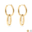 Interlocked Oval Pendant Earrings -OS