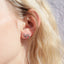 18K Gold Plated Bow Stud Earrings -OS