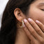 Marquis CZ Stone Hoop Earrings