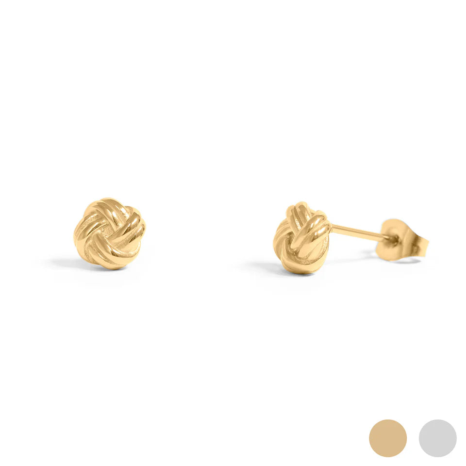 Knotted Stud Earrings -OS