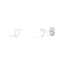 White Enamel Heart Studs