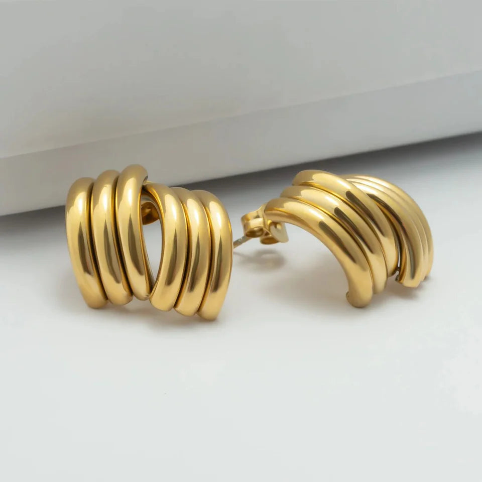 Abstract Stud Earring