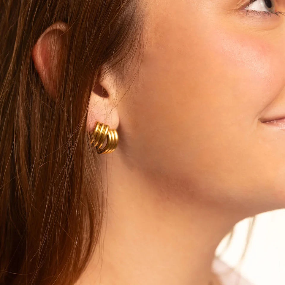 Abstract Stud Earring