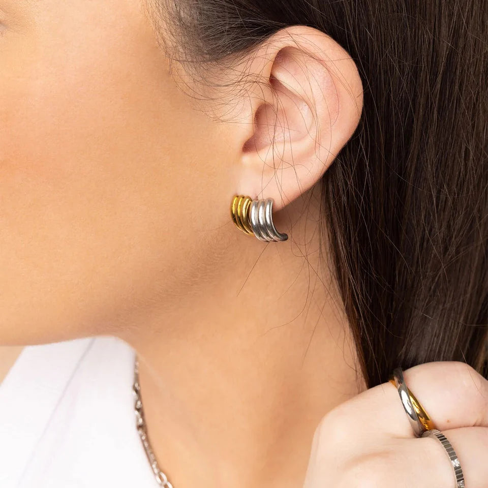 Abstract Stud Earring