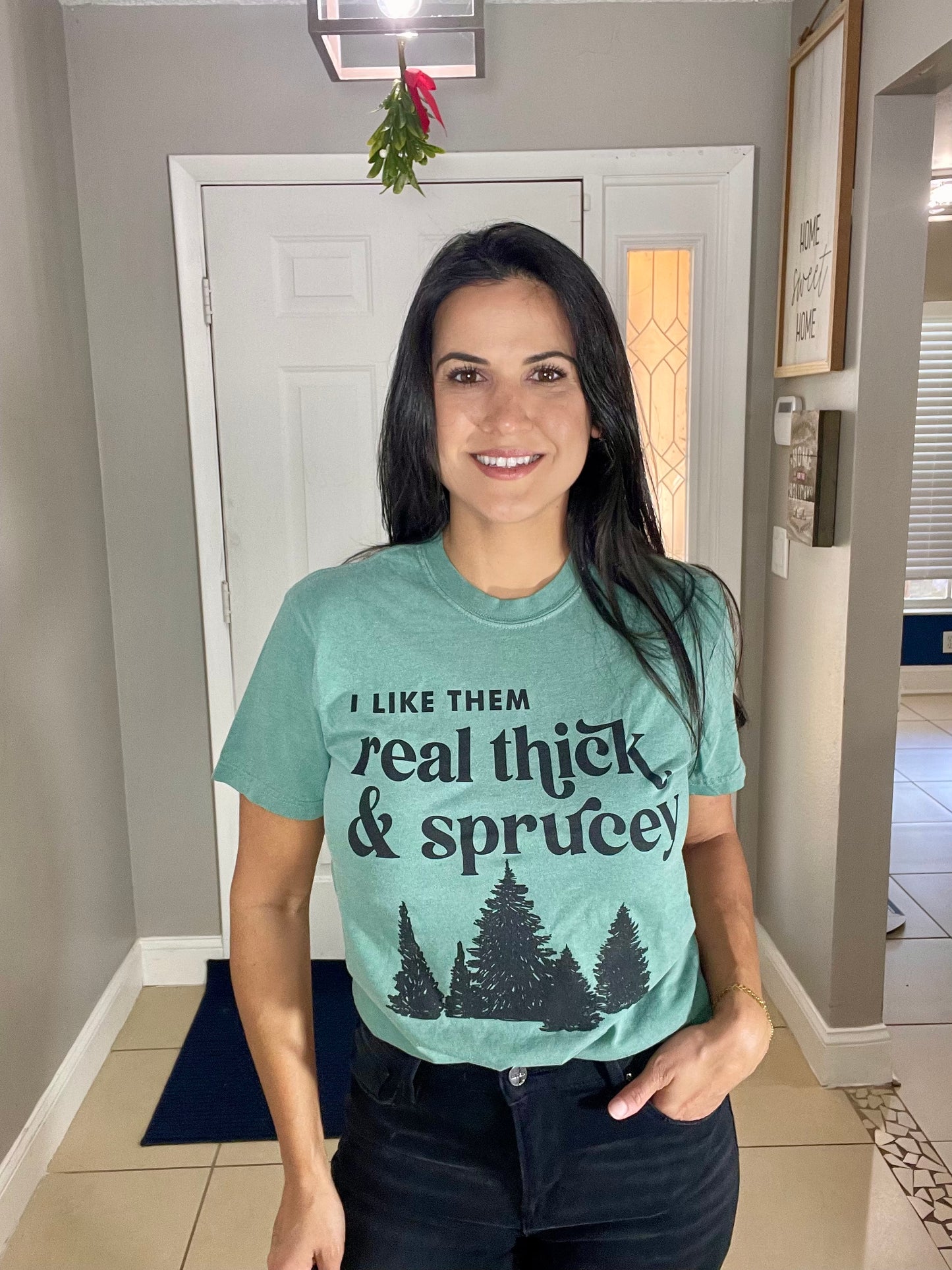 Holiday Graphic Tee Sprucey Trees- OS