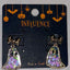 Glitter Ghost with Bow Post Earrings - OS