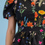 Black Floral Print Mini Dress