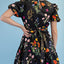Black Floral Print Mini Dress