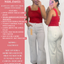 Tummy Control High Rise White Crop Wide Pants
