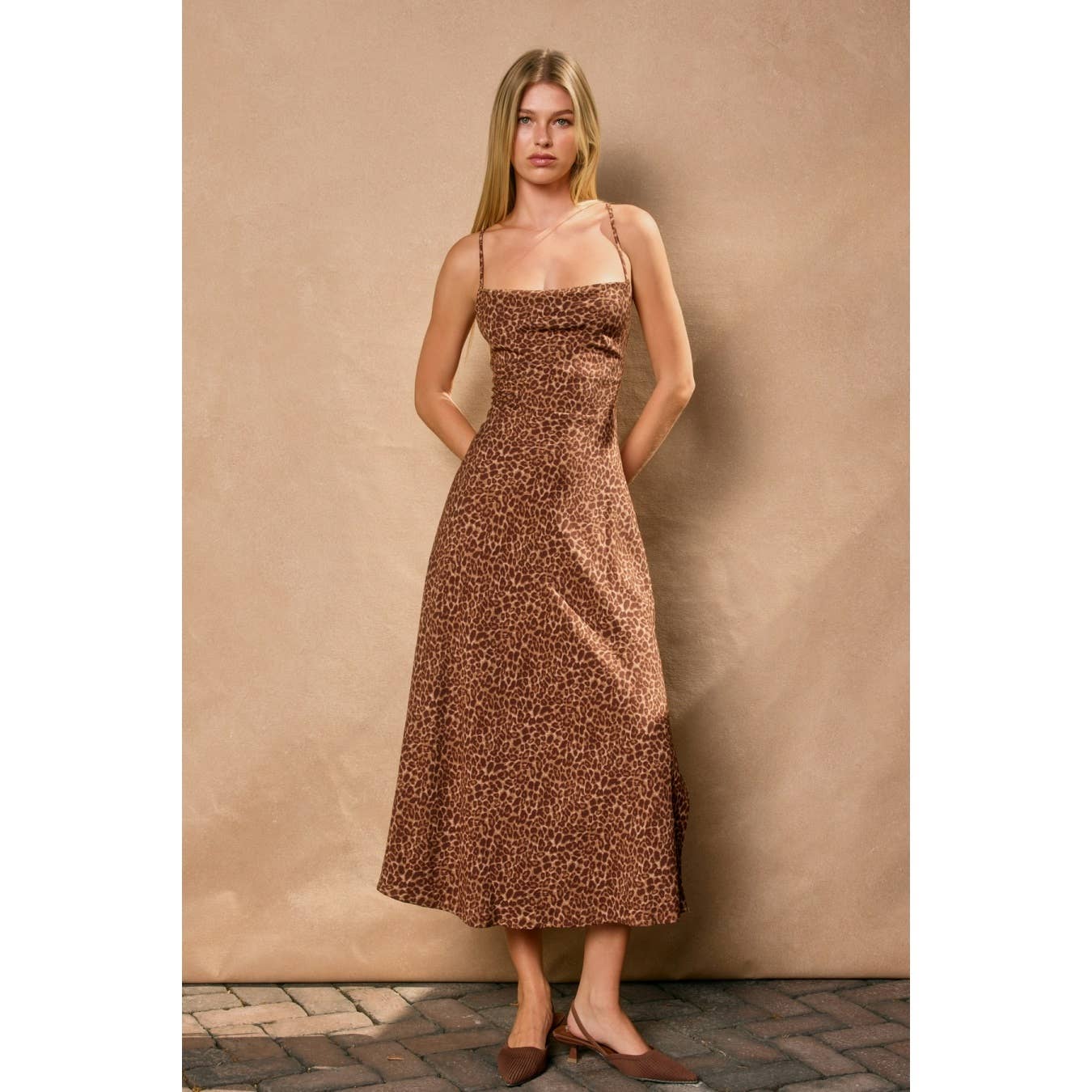 Wild Baby Cowl Neck Criss Cross Maxi Dress