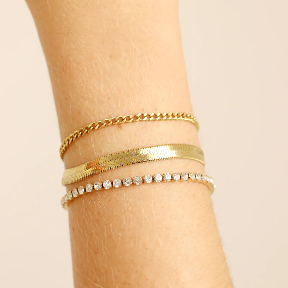 Herringbone Chain Bracelet-OS