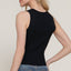 Sleeveless V-neck Variegated Rib Sweater-OS