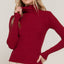 Long Sleeve Turtle Neck Fitted Viscose Rib Sweater Top- OS