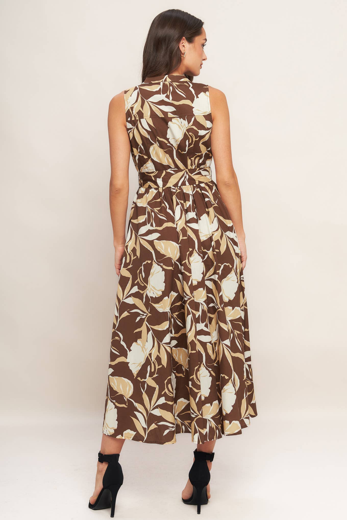 Floral Fall Printed Midi Dress-OS