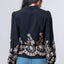 Long Sleeve Flower Embroided Button Shirt