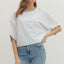 Contrast Stitch Trim Top - Off White