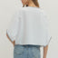 Contrast Stitch Trim Top - Off White