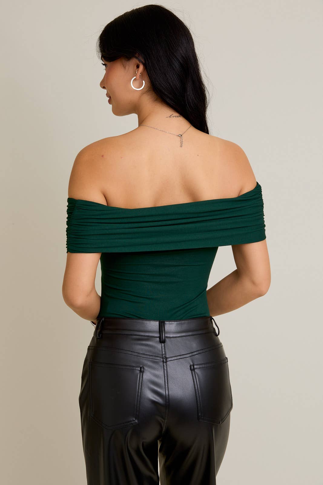 OFF SHOULDER WRAP BODYSUIT- OS