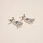Glitter Ghost with Bow Post Earrings