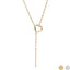 Heart with Drop Bar Lariat Necklace