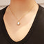Roped Frame Oval Semi Precious Howlite Stone Charm Necklace